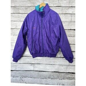Vintage 90’s Columbia Jacket Purple Teal Blue Puffer Jacket Reversible Large